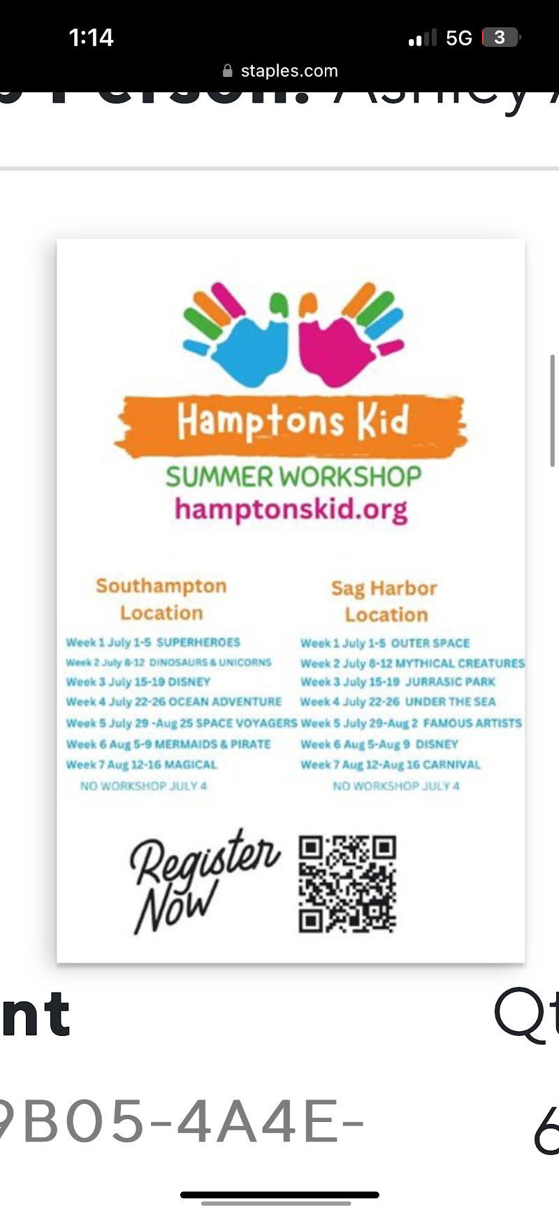 Hamptons Kid Summer Workshop photo 2